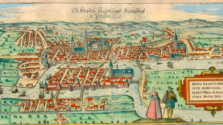 An illustrated map of Königsberg