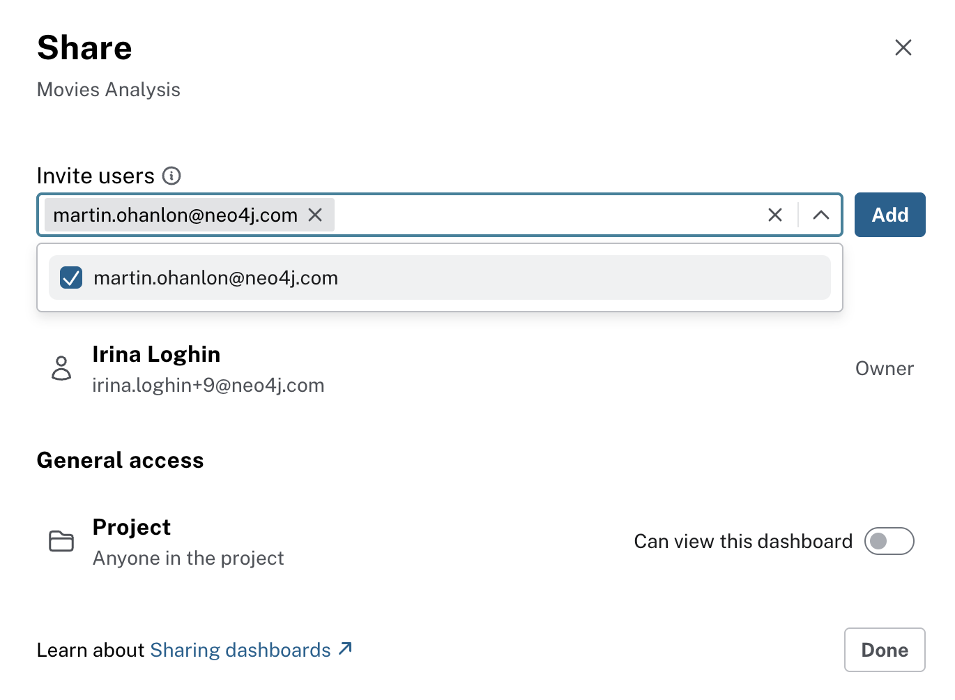 invite dashboard viewer