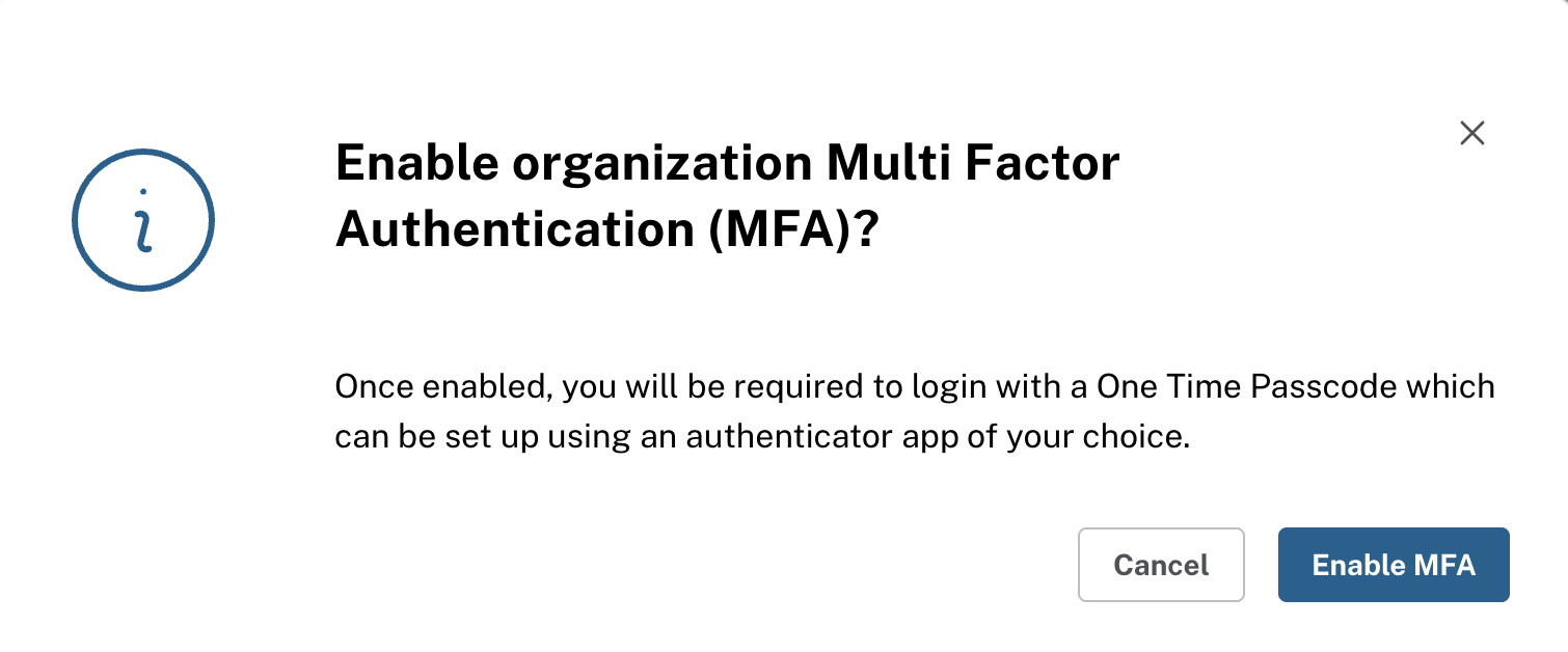 Enable MFA pop-up confirmation