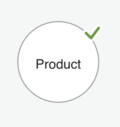 Correctly mapped node with a green tick